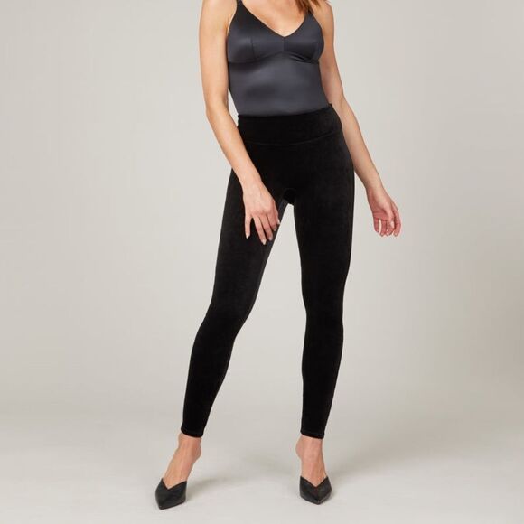 SPANX Velvet Leggings in Black Size Small New NWT - Picture 1 of 14